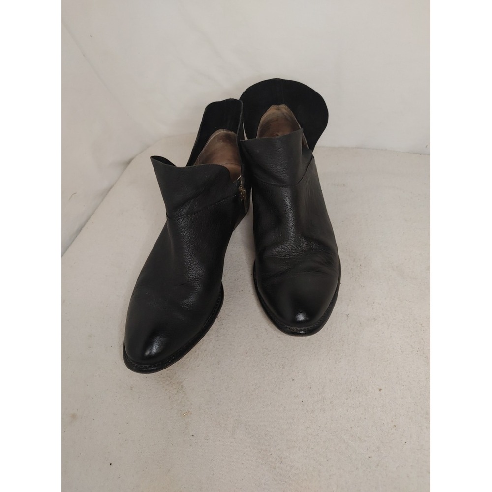 Seychelles Womens Black Leather Zip Ankle Fashion Boots Bootie Size 7.5M
